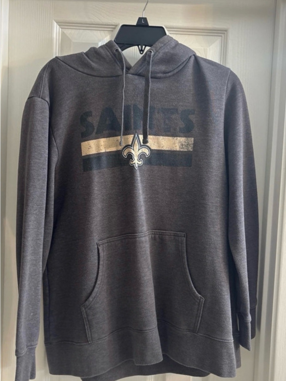 Men's Gray Hoodie with Fleur-de-lis Logo